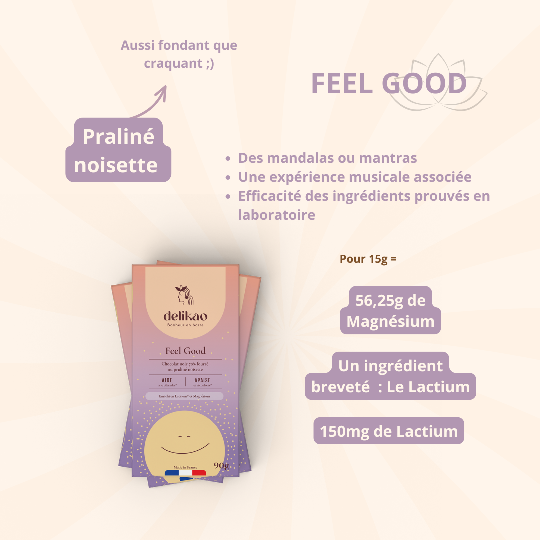 feel good delikao chocolat bien être / Feel Good noisette