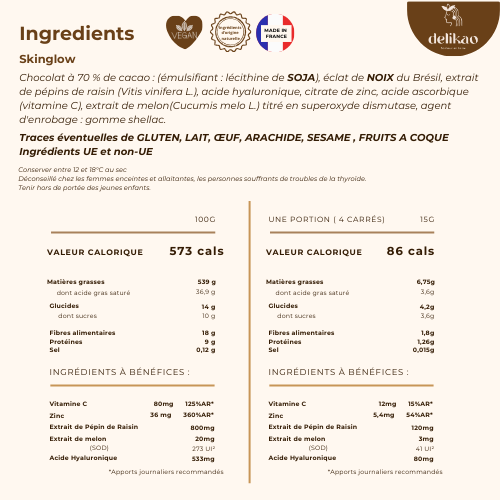 skin glow delikao chocolat beautyfood / Skin Glow Noix du Brésil