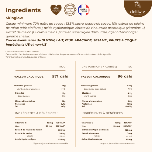 skin glow delikao chocolat beautyfood / Skin Glow Noix du Brésil