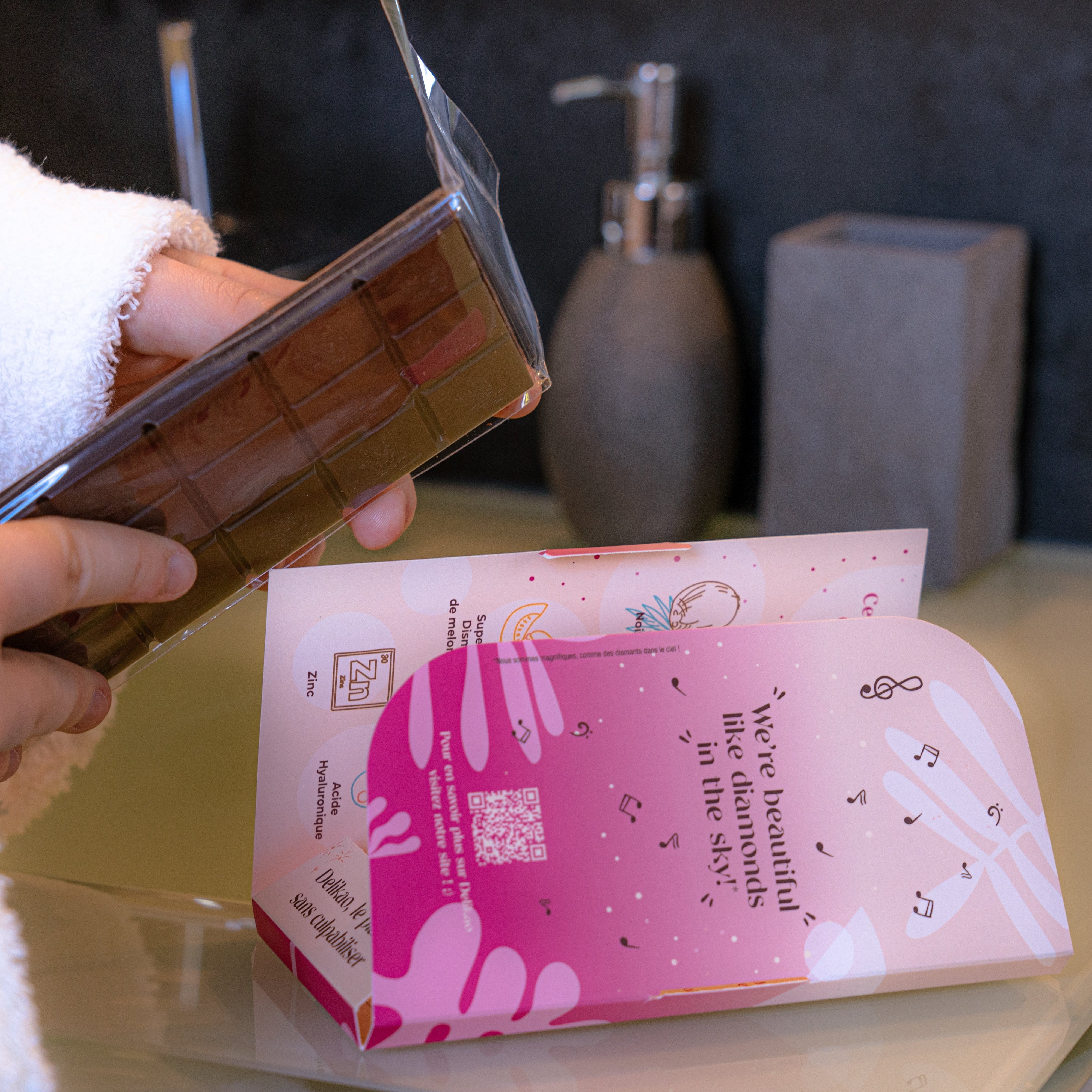 chocolat acide hyaluronique zinc beauté / Skin Glow Noix de Coco